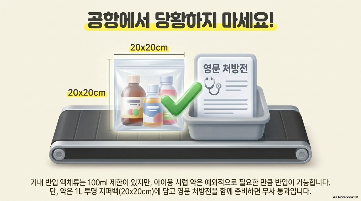 공항 기내반입 액체류 제한, 영문 처방전