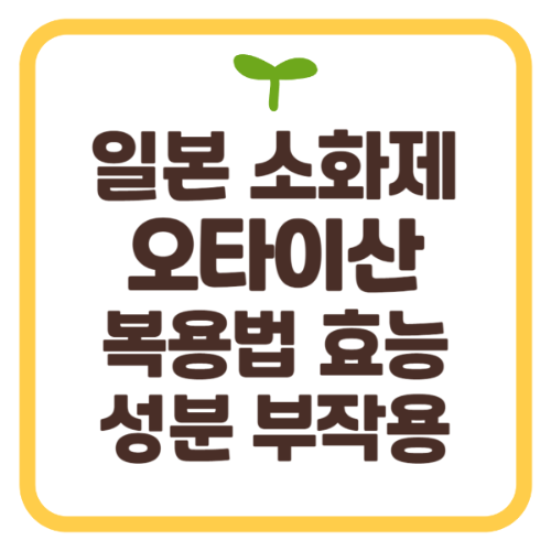 일본 소화제 오타이산 복용법 효능 성분 부작용