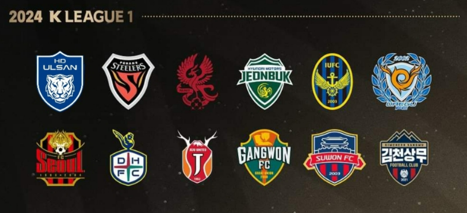 2024 시즌 K리그 1부 12개 팀 
(강원, 광주, 김천, 대구, 대전, 서울, 수원, 울산, 인천, 전북, 제주, 포항)