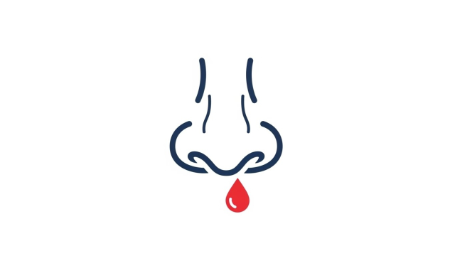 부비동암 피 섞인 콧물 아이콘 그래픽