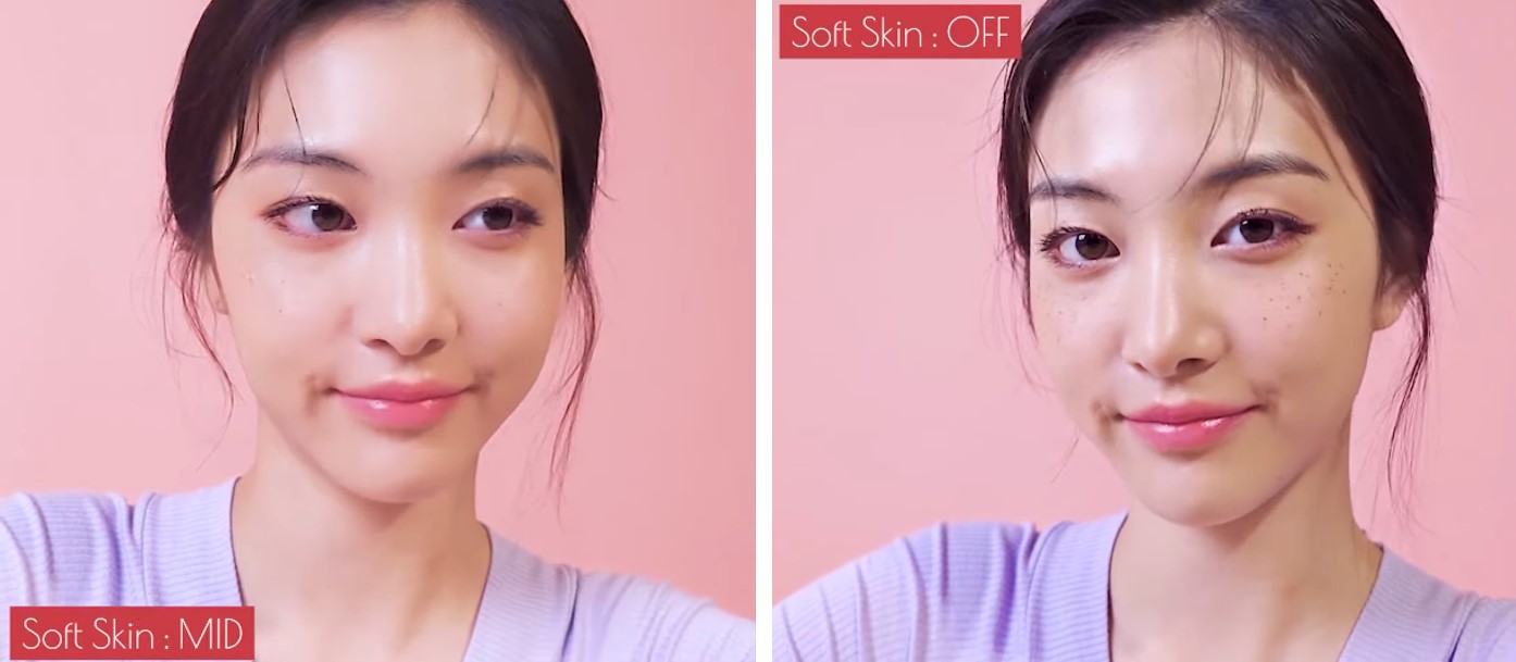 셀프 카메라를 촬영하는 모델