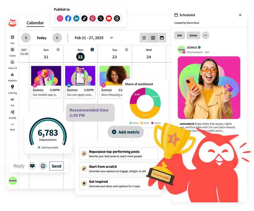Hootsuite 홈페이지에서 제공하는 이미지 캡쳐