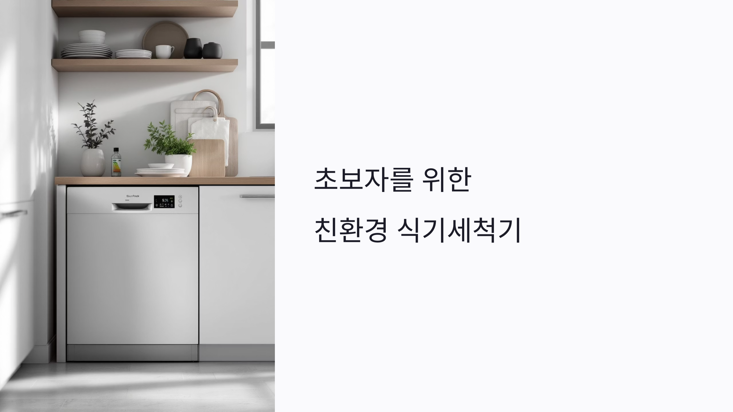 초보자를 위한 친환경 식기세척기 선택 가이드: 물·전기 절약부터 세제까지