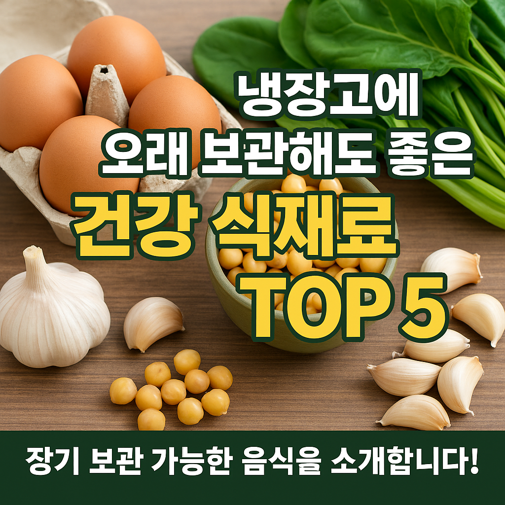 냉장고에 오래 보관해도 되는 건강 식재료