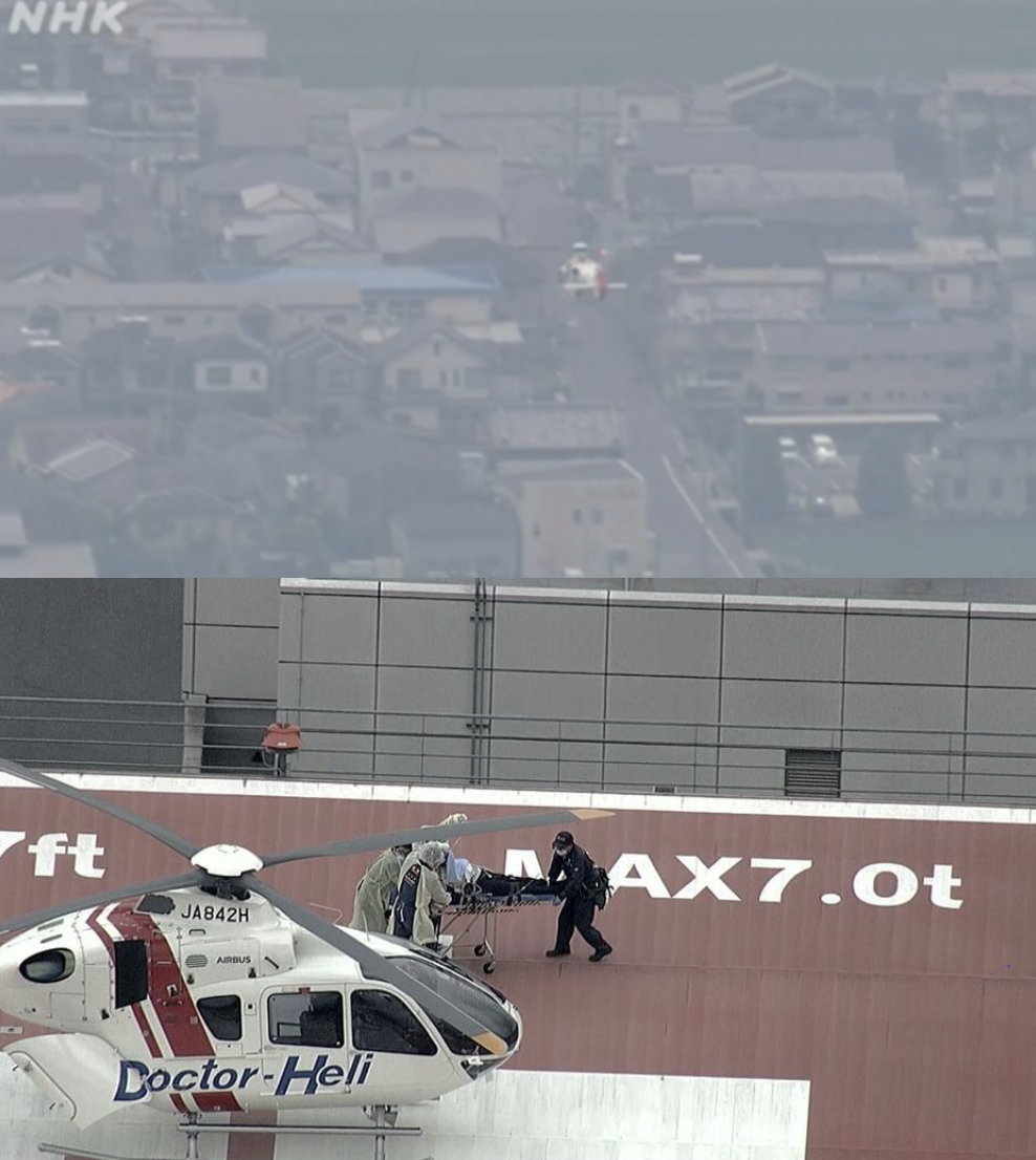 아베 신조 헬기 수송