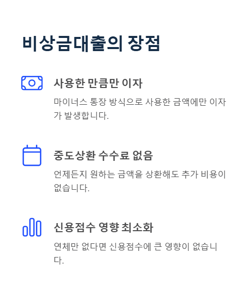 비상금대출의 장점