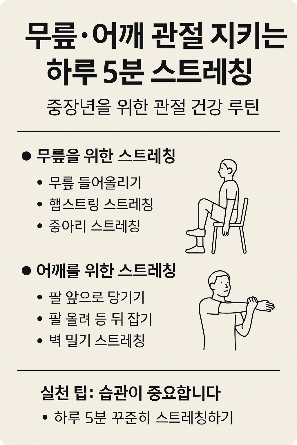 무릎,어깨 관절 스트레칭