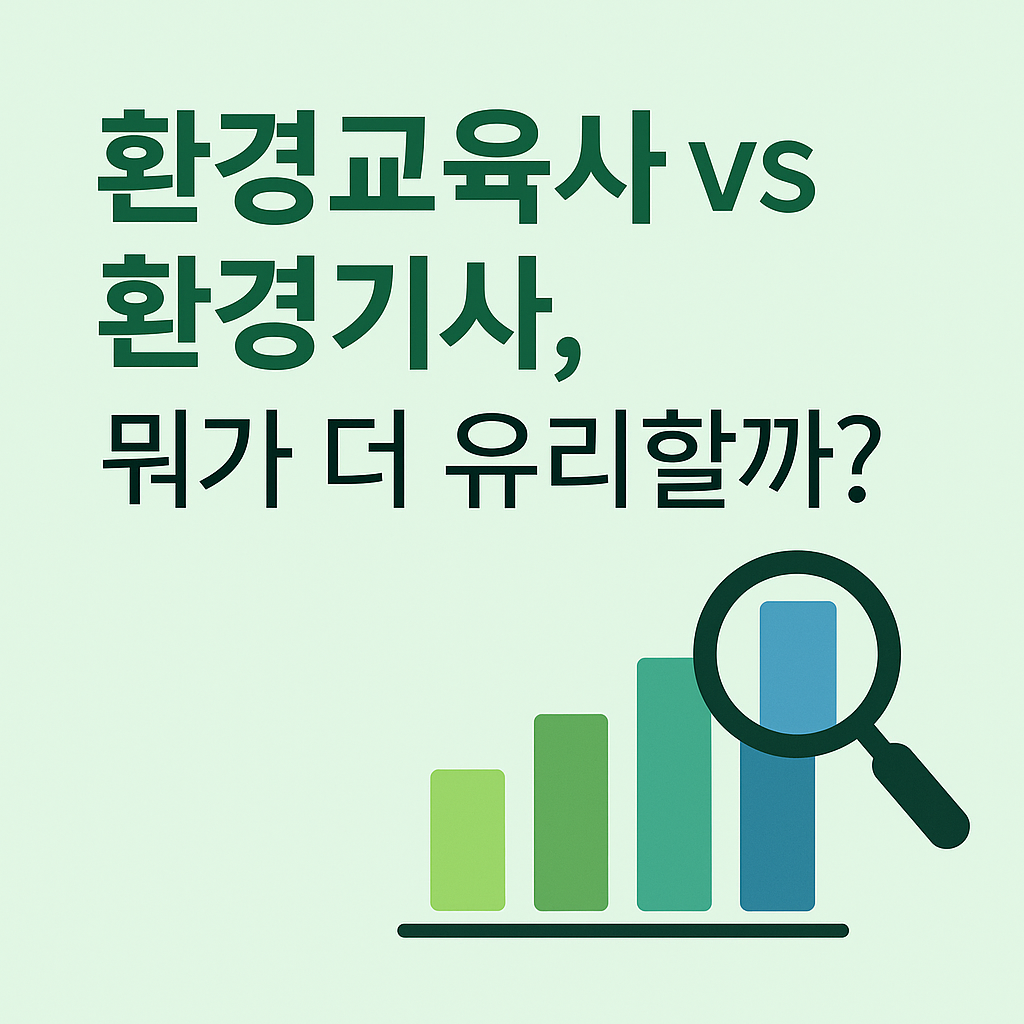 환경교육사 vs 환경기사, 뭐가 더 유리할까? 실무자 분석!