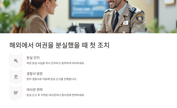 해외에서 여권을 분실했을 때 첫 조치