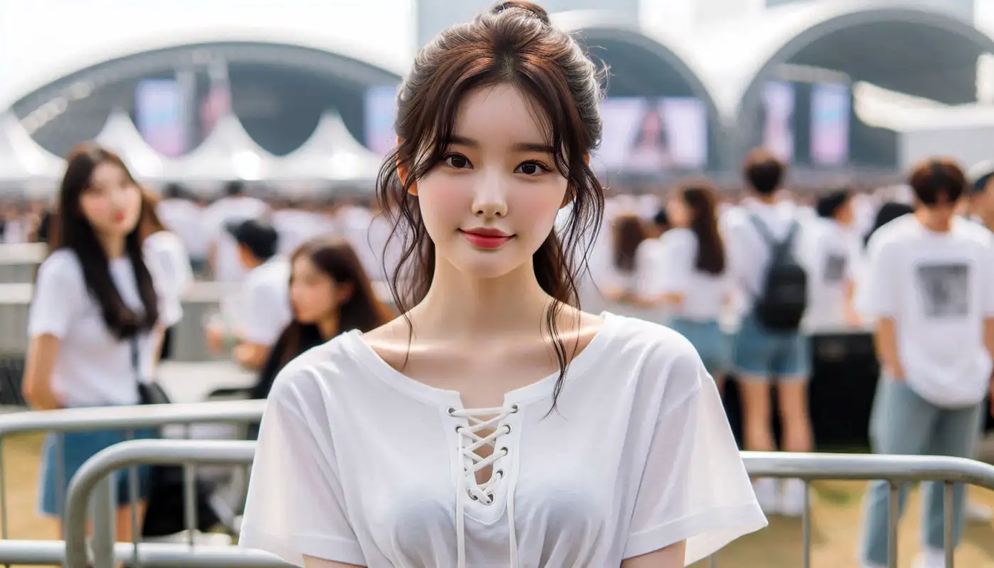 워터밤-티켓-환불-방법을-알아보는-여성의-모습