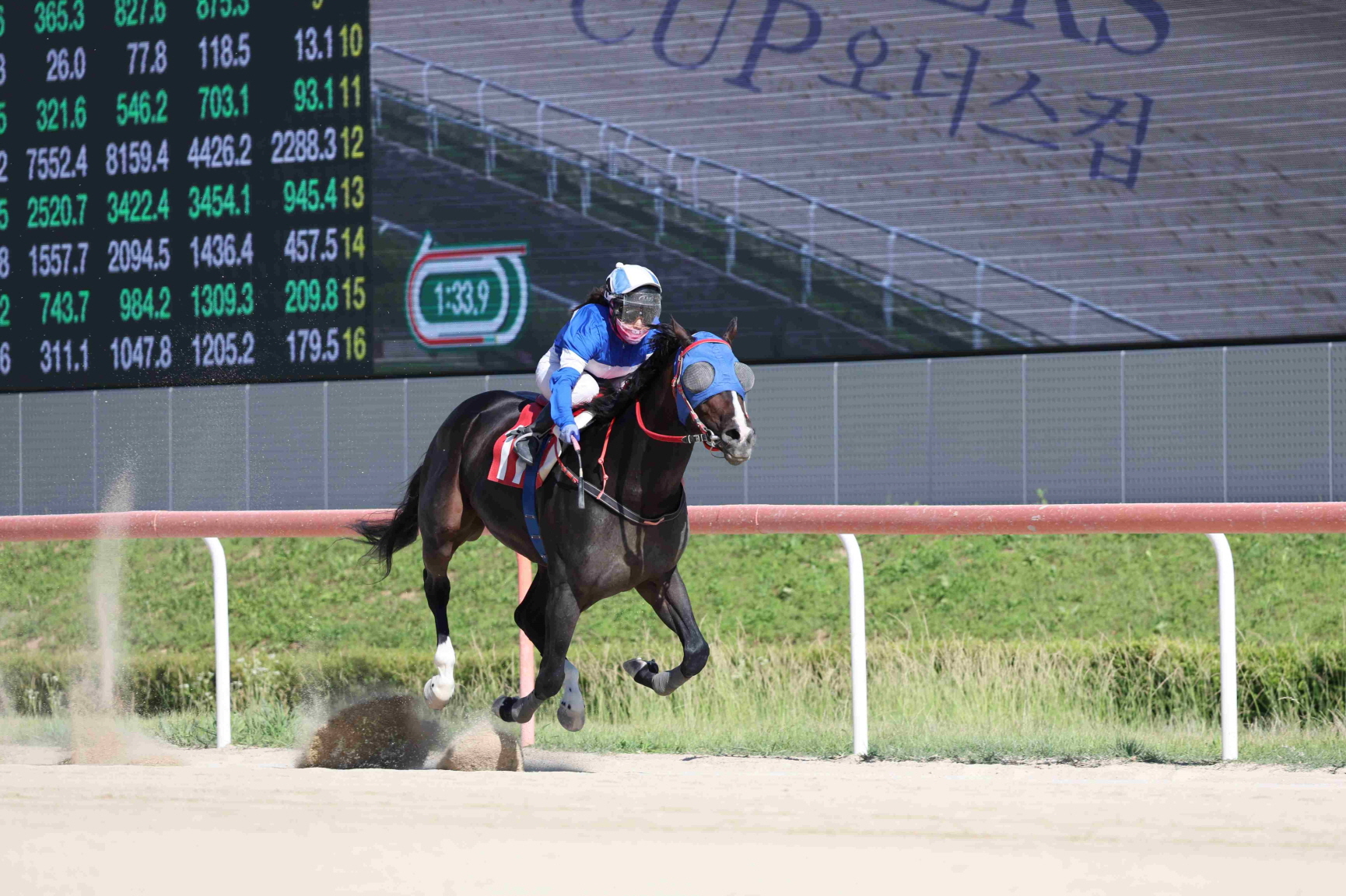 2025년 오너스컵 대상경주 우승 한강클래스와 김혜선 기수