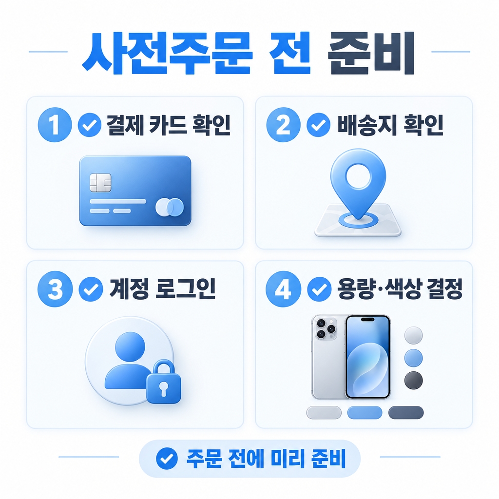 사전주문 전날까지 끝내둘 준비