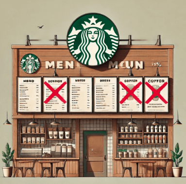 스타벅스, 메뉴 30% 축소 예정