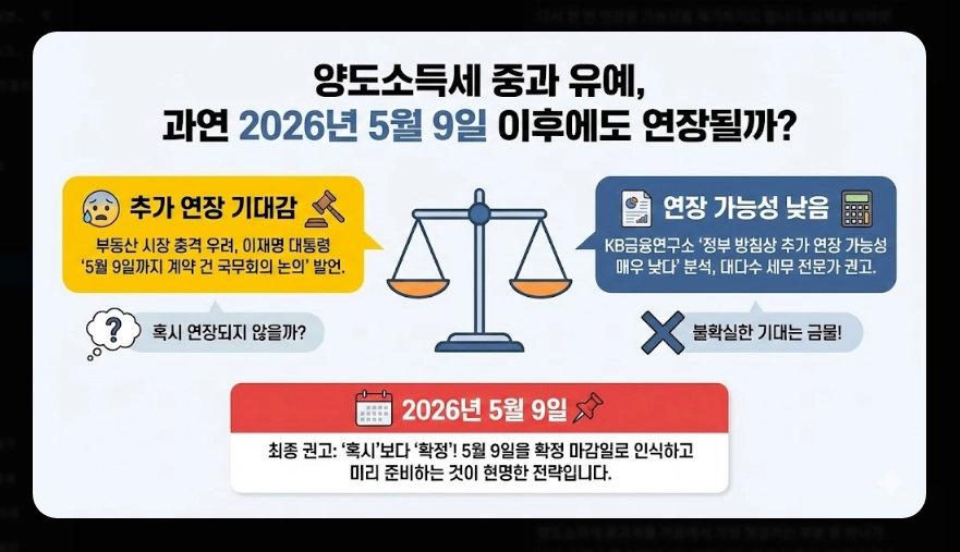 다주택자 기본세율 적용 가이드 [5월 9일 데드라인] 주택 수 산정 및 장특공 활용 전략