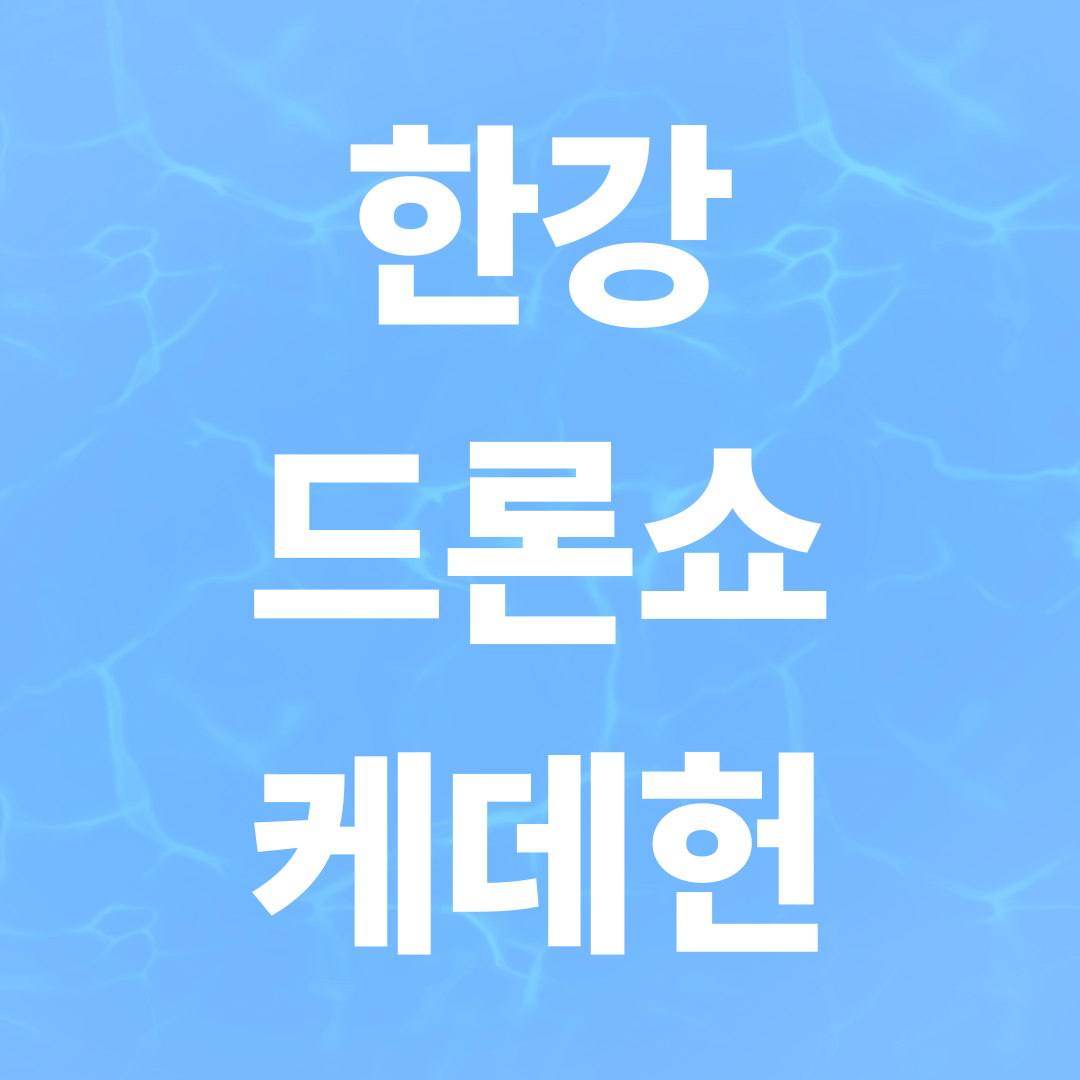 서울 한강 드론쇼 무료관람