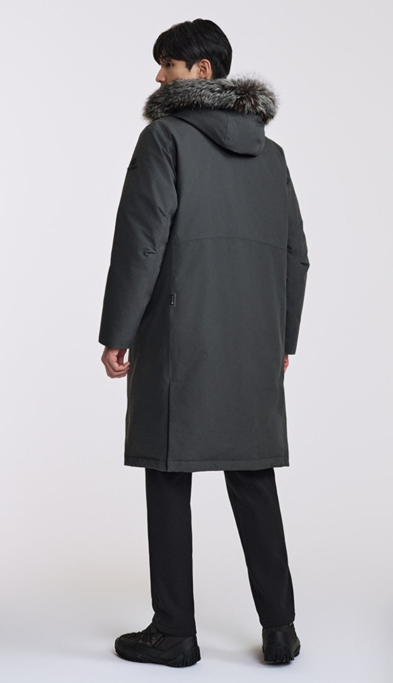 블랙야크 롱패딩 그레이