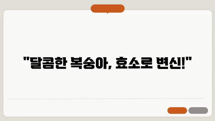 복숭아 효소 활용 방법