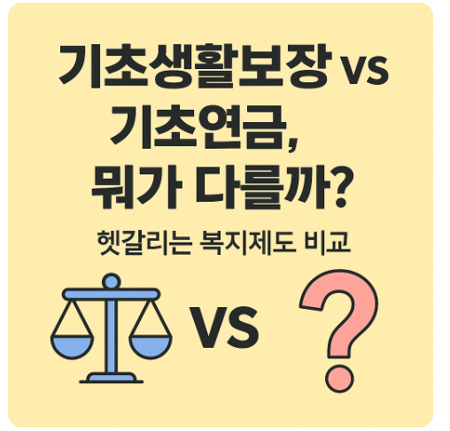 기초생활보장 수급자와 기초연금 수급자의 차이점