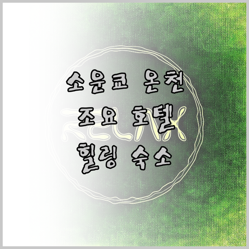 소운쿄 온천, 조요 리조트 호텔! 진