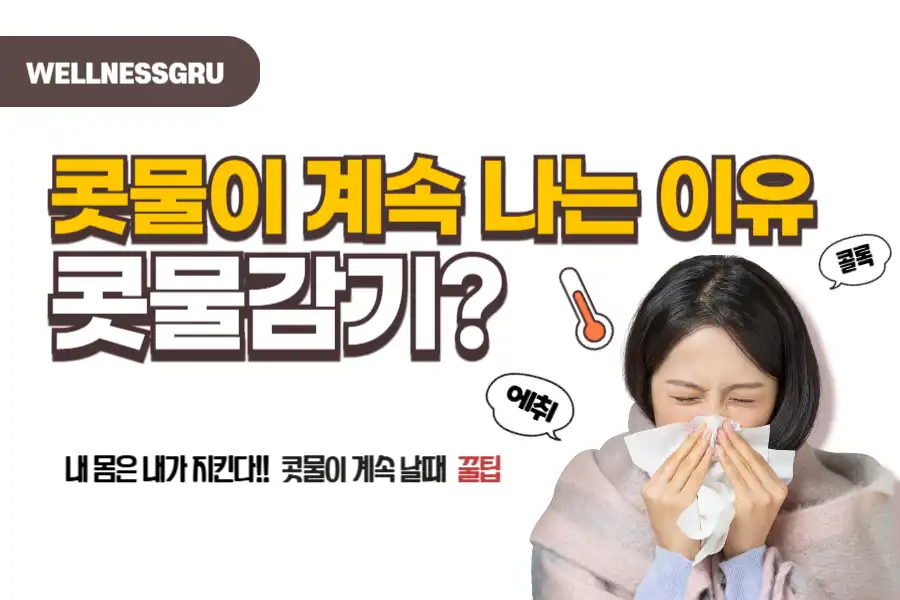 콧물이 계속 나는이유와 콧물 감기 빨리 낫는법