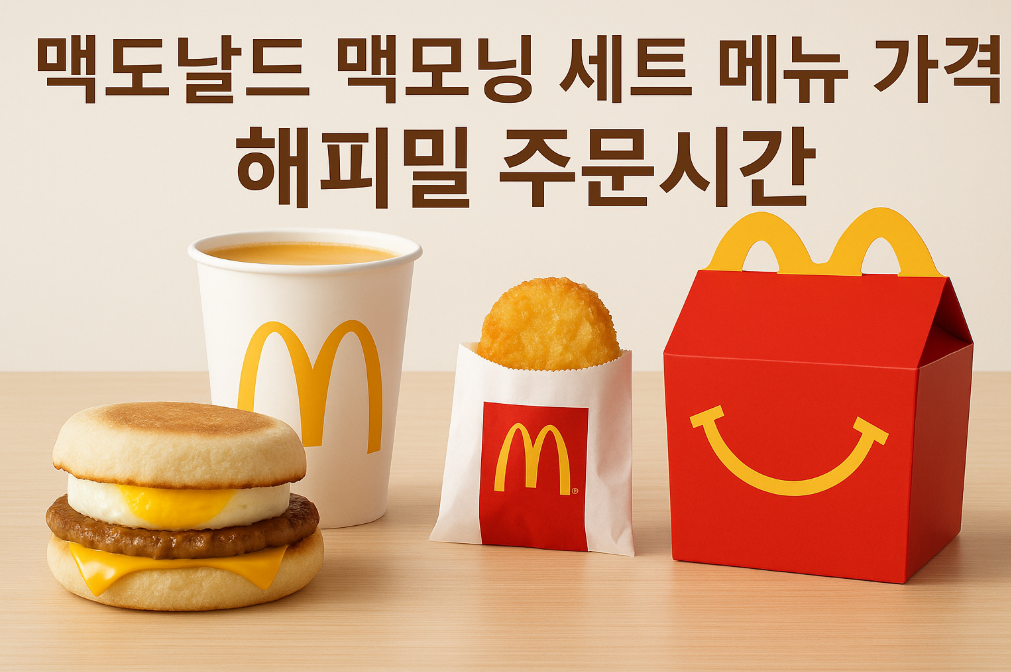 맥도날드 맥모닝 세트 가격과 해피밀 주문시간 완벽 정리