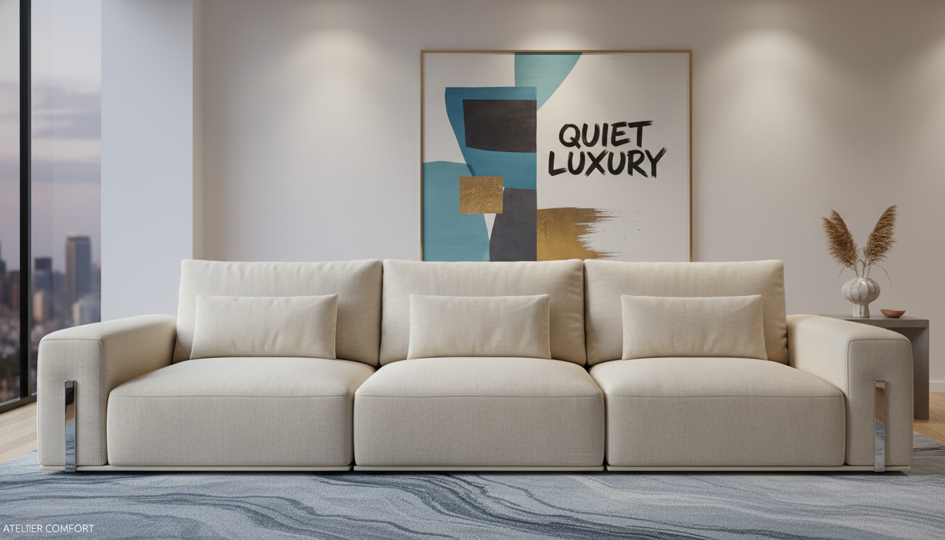 미니멀하면서도 럭셔리한 무드를 연출하는 하이엔드 모듈 소파 스타일링