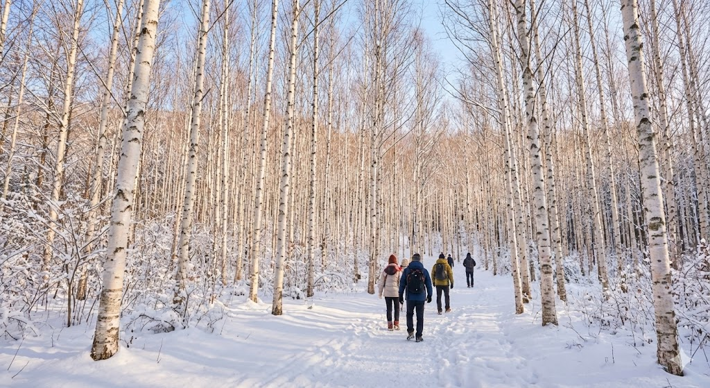 인제 자작나무 숲 설경
