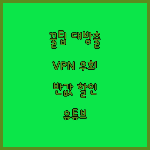 꿀팁 대방출! 유튜브 프리미엄 VPN..