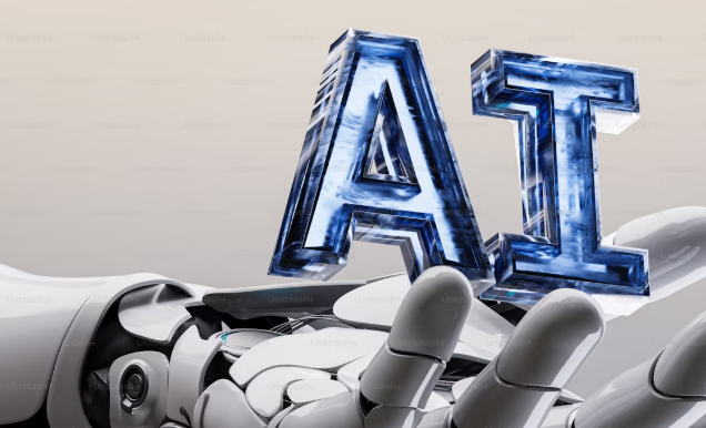 로봇 손에 AI 글자가 올려져 있는 사진