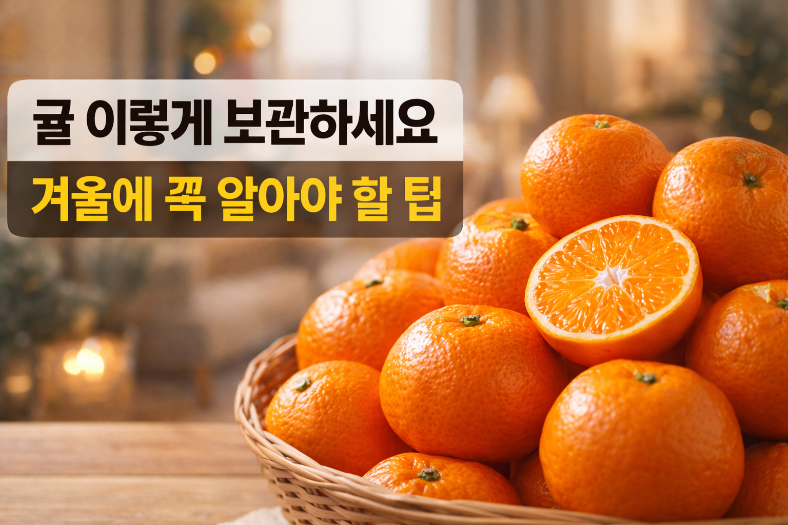 겨울 제철 과일 귤, 영양소와 보관방법 총정리