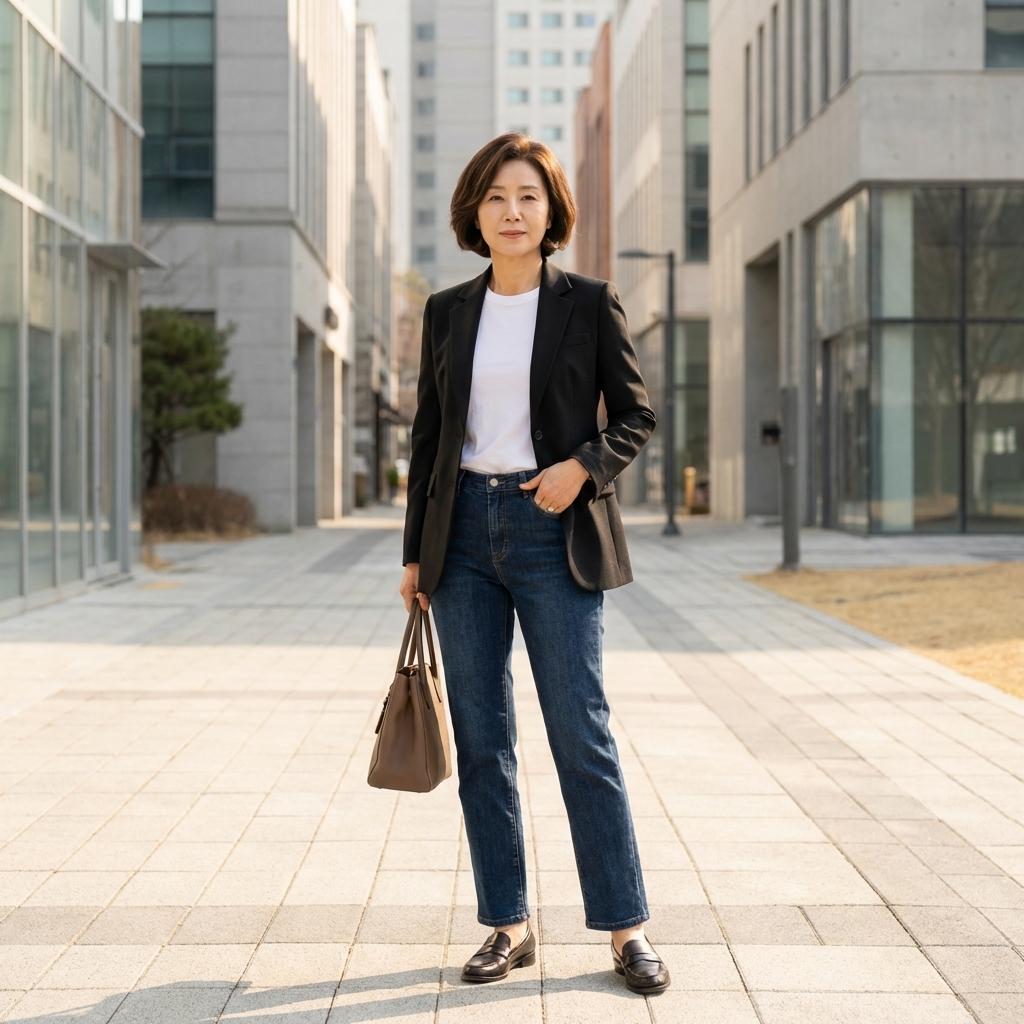 50대 후줄근해 보이지 않는 자켓 코디 비결