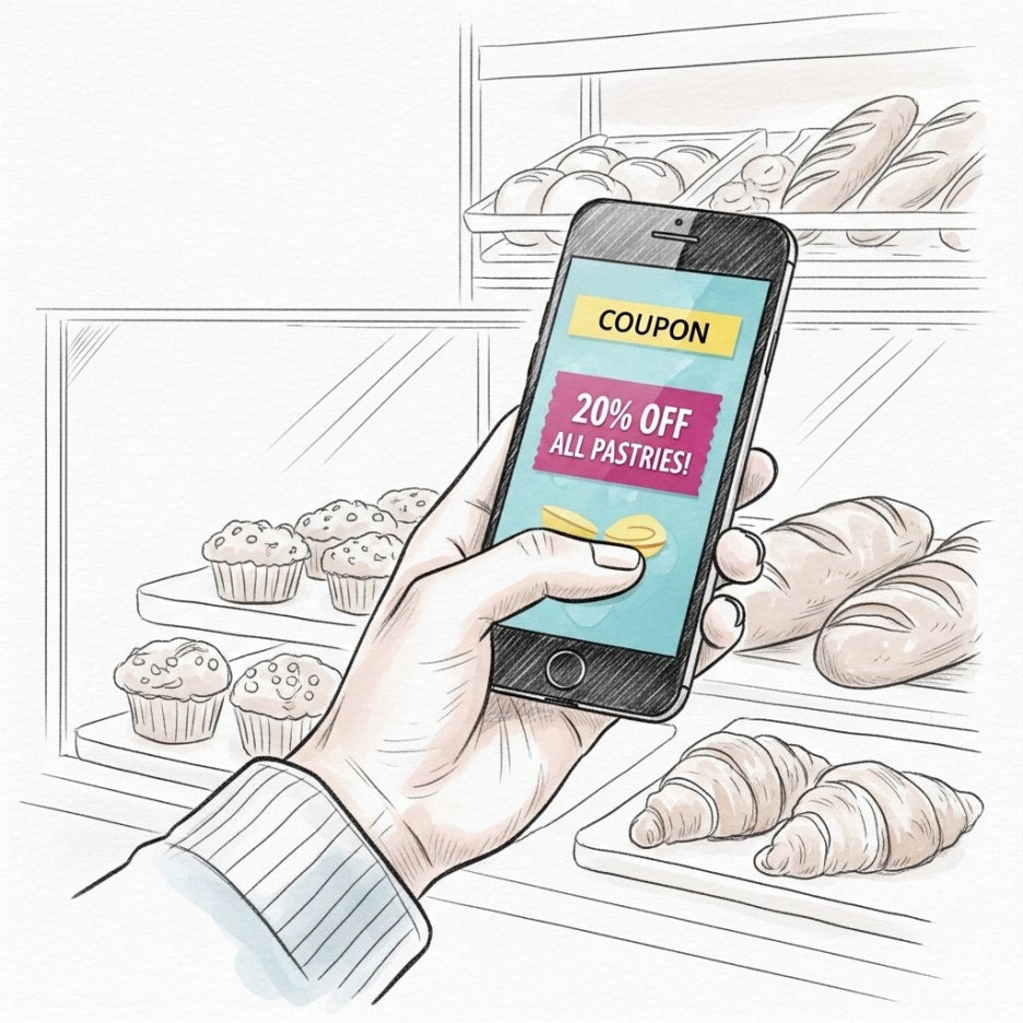 스마트폰 앱을 활용해 할인을 받는 편리한 순간