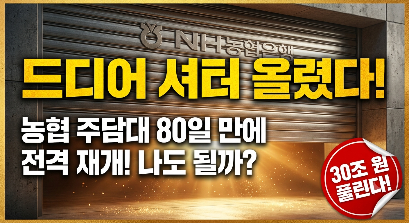 NH농협은행이 두 달 반 넘게 걸어 잠갔던 변동형 주택담보대출 문을 다시 연다는 소식