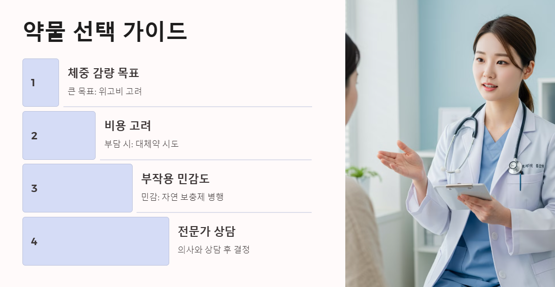 약물 선택 가이드