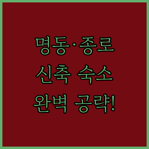 혼자 가기 좋은 명동 캡슐 호텔부터 ..