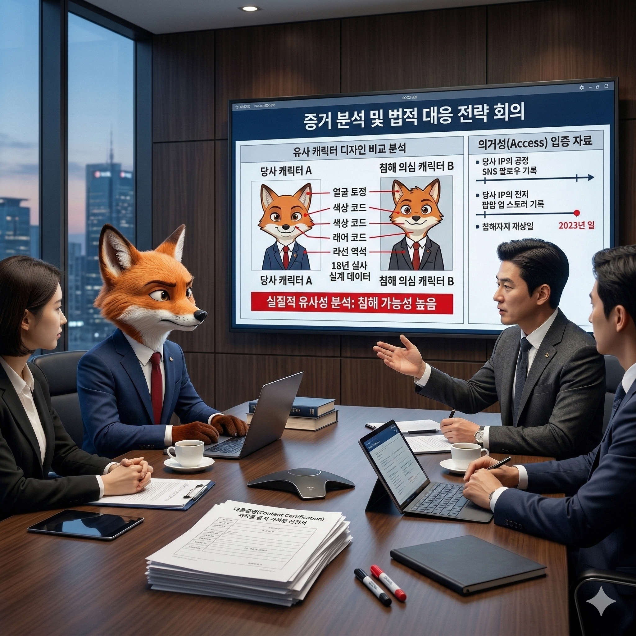 표절 증거분석 및 법적 대응 전략회의