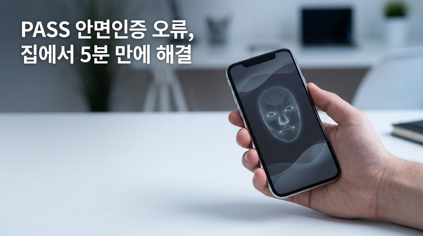 PASS 안면인증 오류 해결법! 조명 조절, 카메라 권한 확인, 앱 업데이트, 캐시 삭제, 안면 재등록 5단계로 집에서 5분 만에 해결하는 완벽 가이드. 실제 사용자 해결 사례와 FAQ 30개 포함