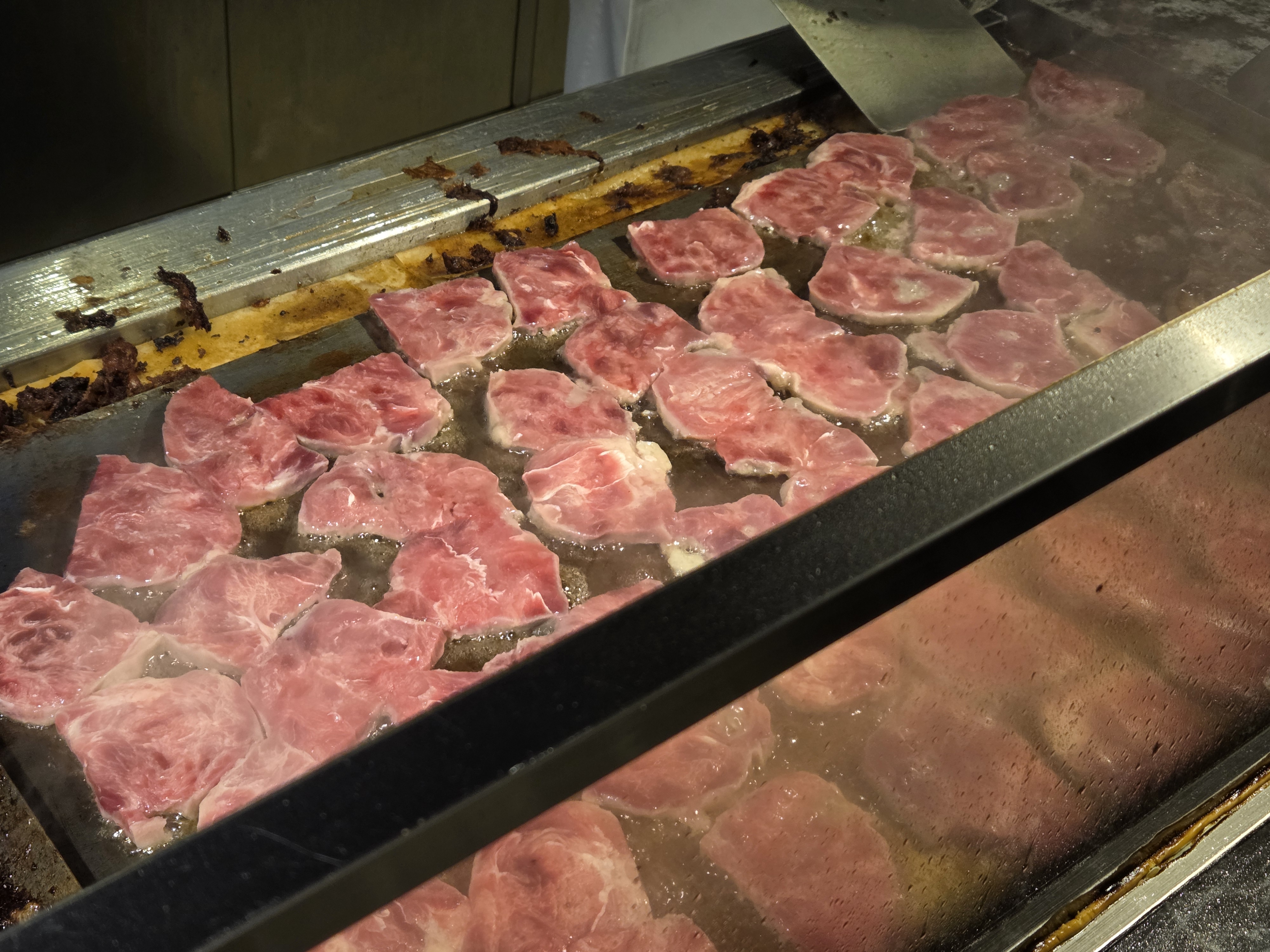 노보리베츠 다이이치 타키모토칸 뷔페, 철판에서 구워지는 와규 스테이크