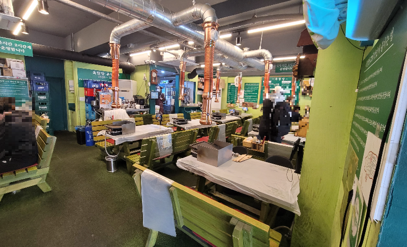 청도 미나리 삼겹살 맛집 옥탑방 가게 내부