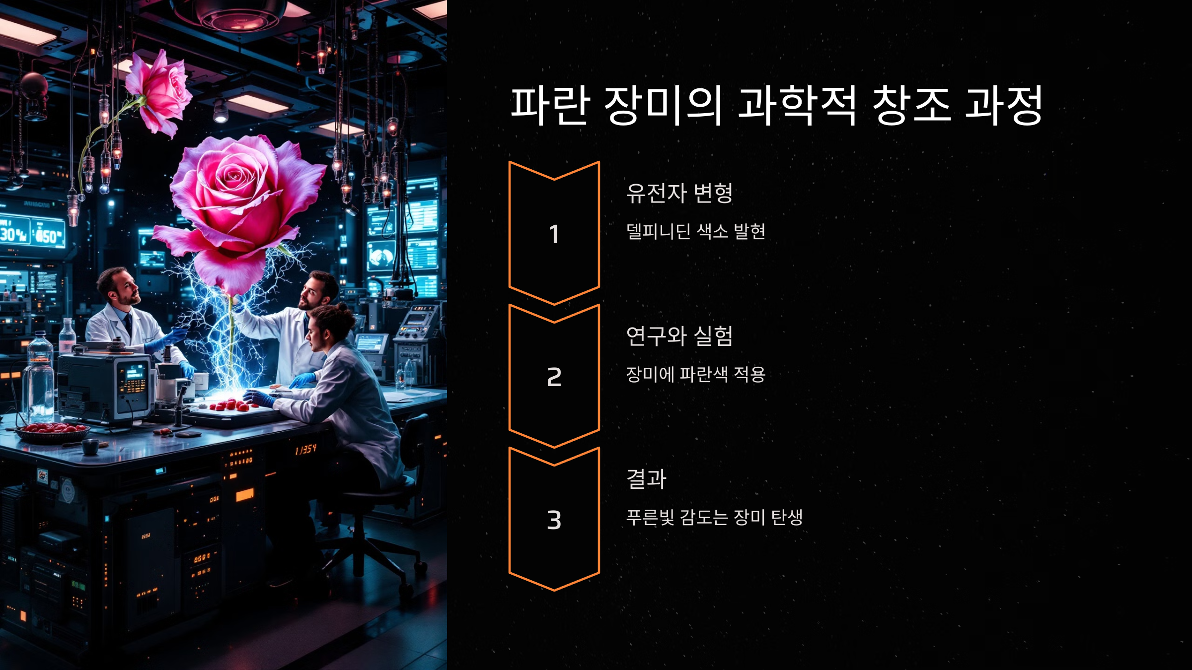 파란 장미의 과학적 창조 과정