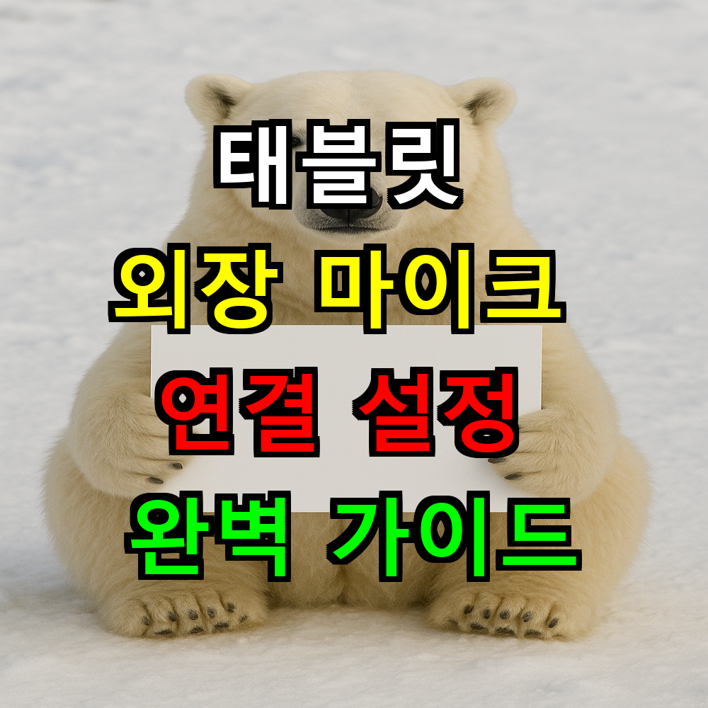 태블릿 외장 마이크 어떻게 연결해야 할까? 설정 완벽 가이드