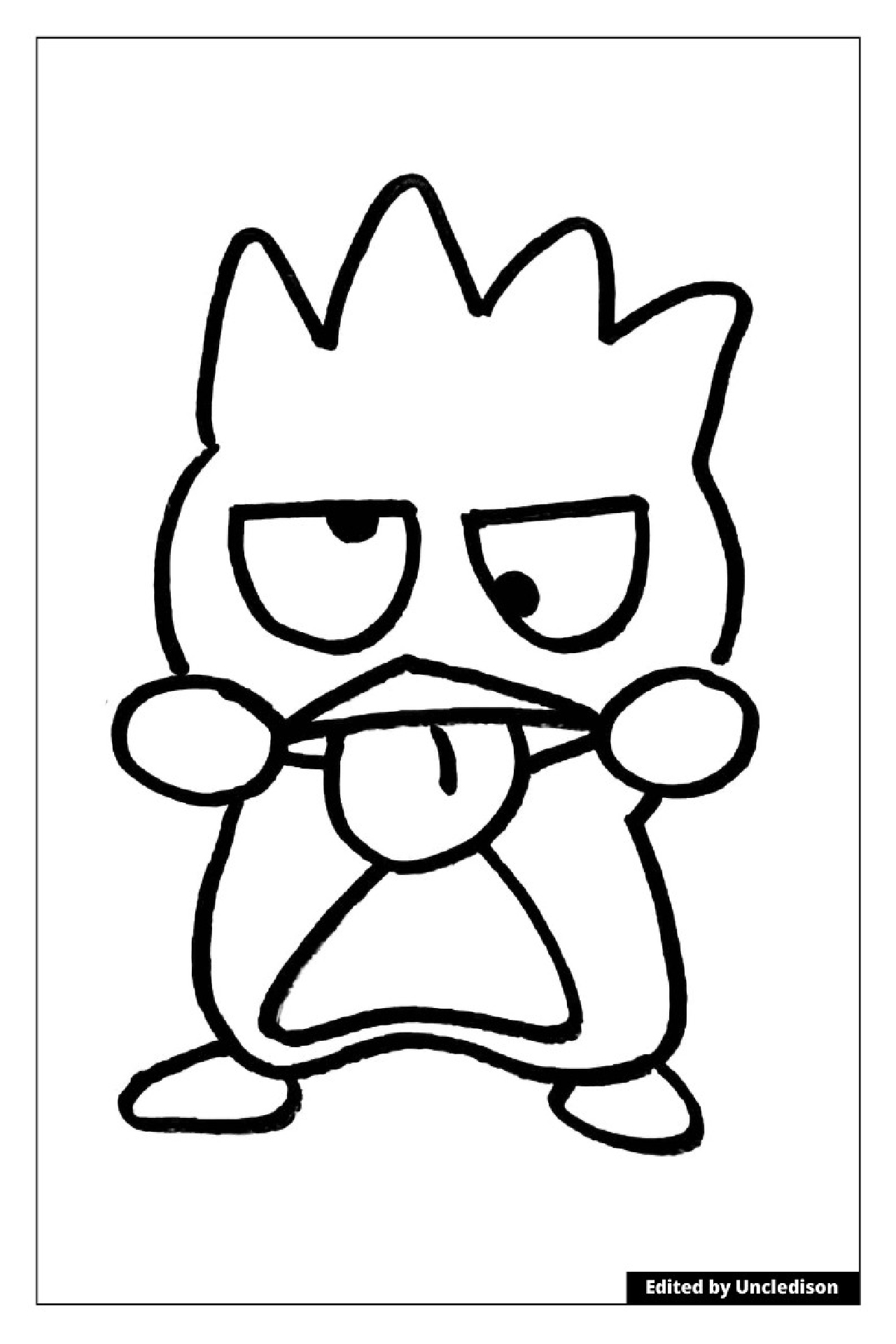 배드바츠마루 색칠공부 도안