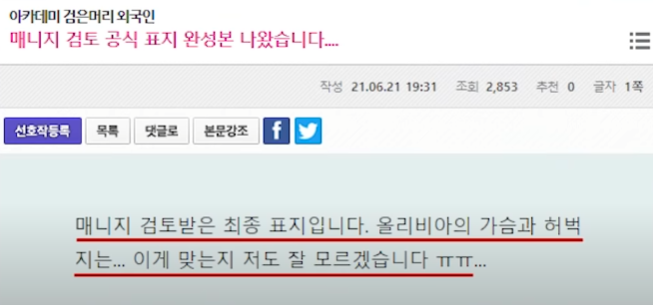 문피아-아카데미 검은머리 외국인-표지논란