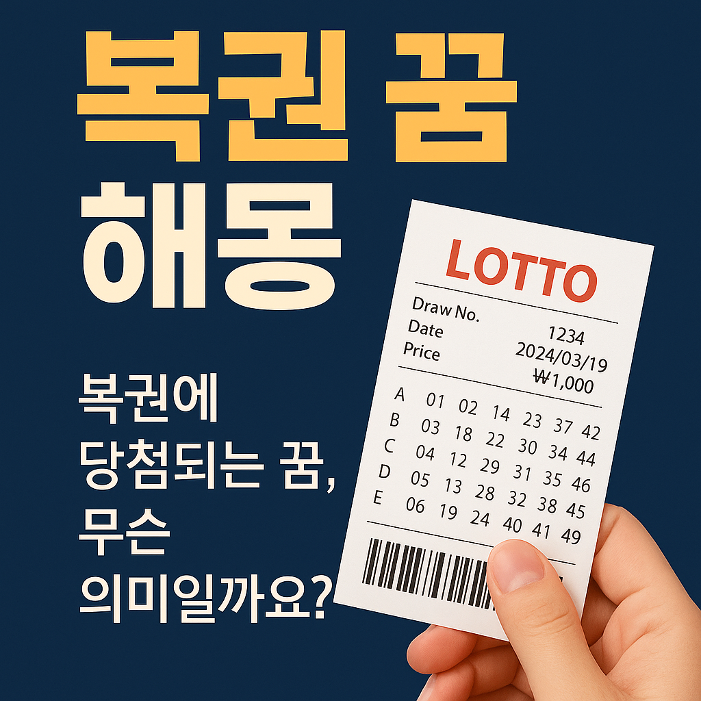 복권 꿈 해몽