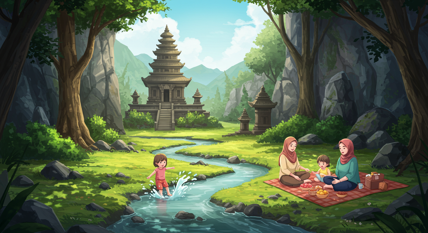 기장 장안사 계곡 가족 나들이 풍경