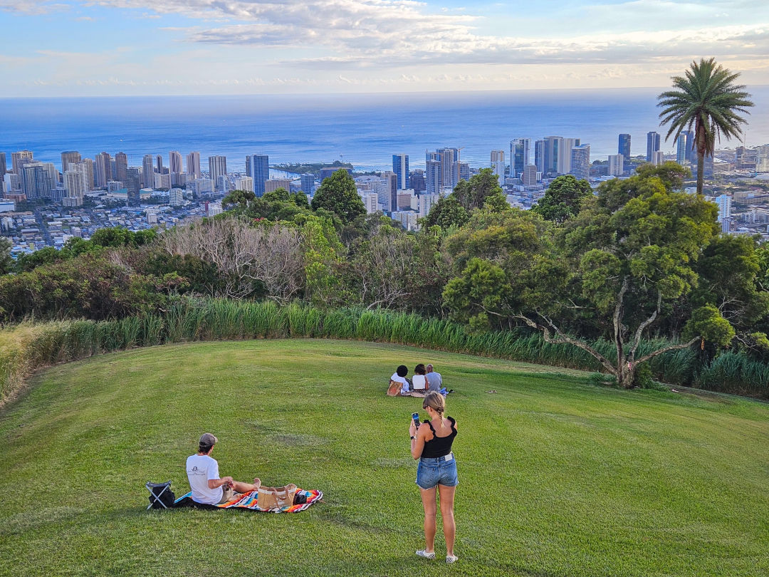 하와이 탄탈루스 전망대 들판