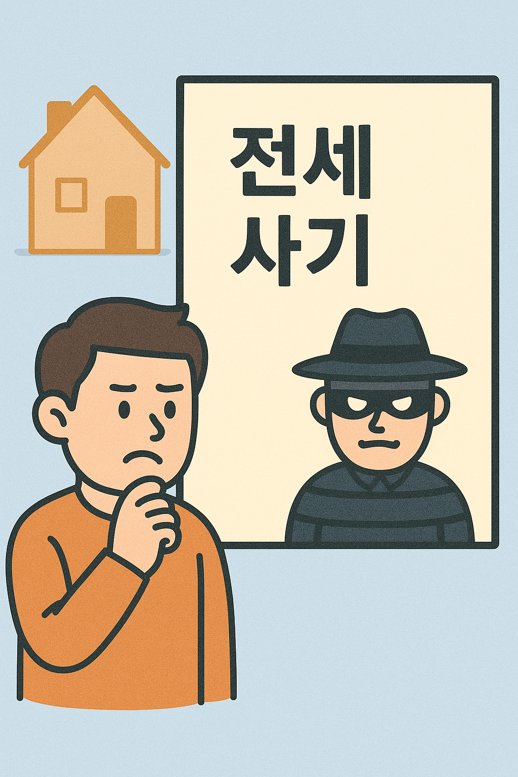 전세사기 조심하자는 그림
