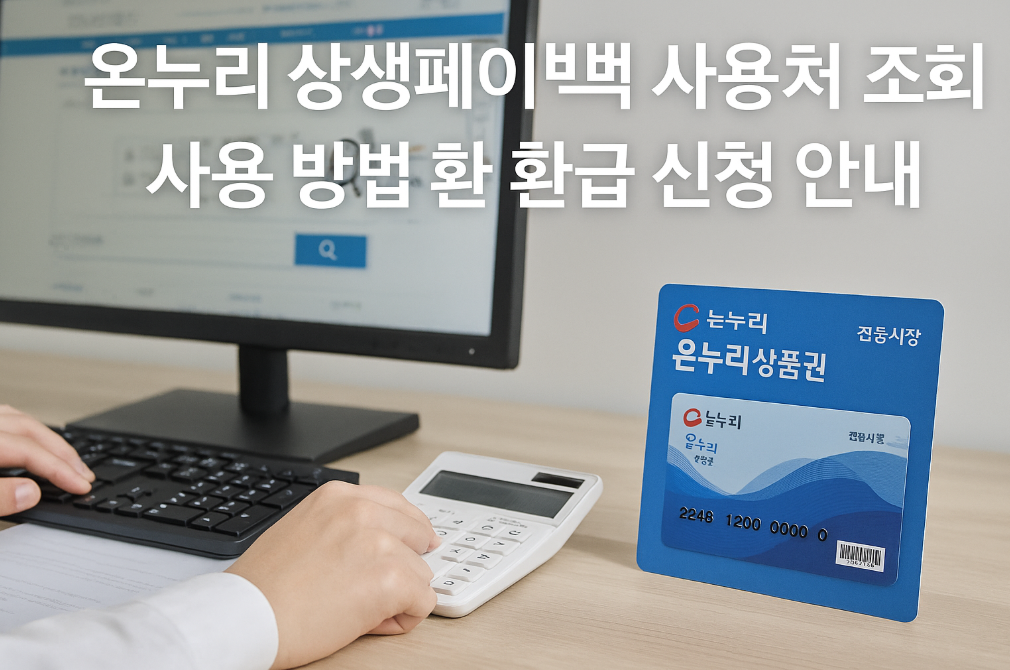 온누리 상생페이백 사용처 조회 및 환급 100% 받는 법