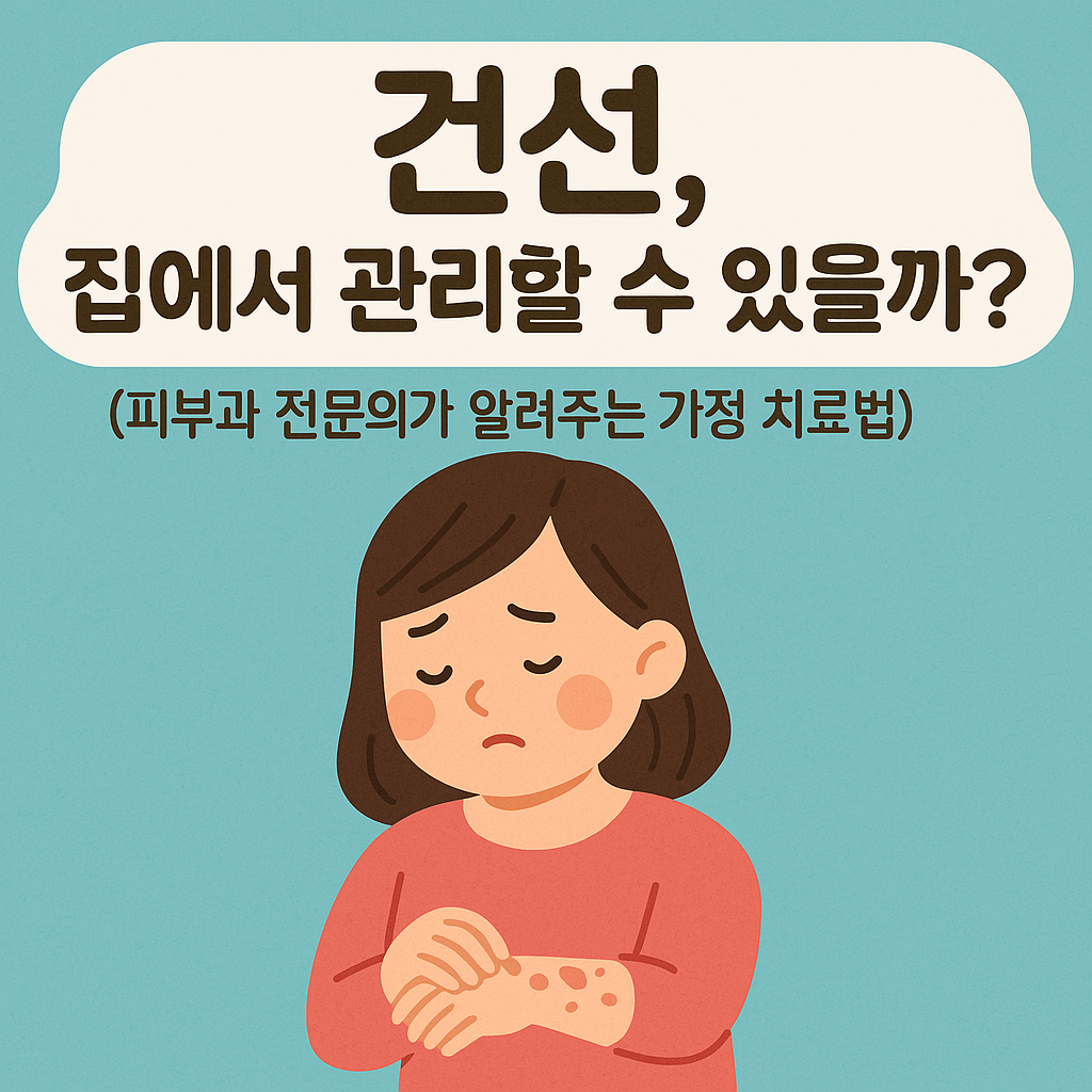 건선, 집에서 관리할 수 있을까? (피부과 전문의가 알려주는 가정 치료법)
