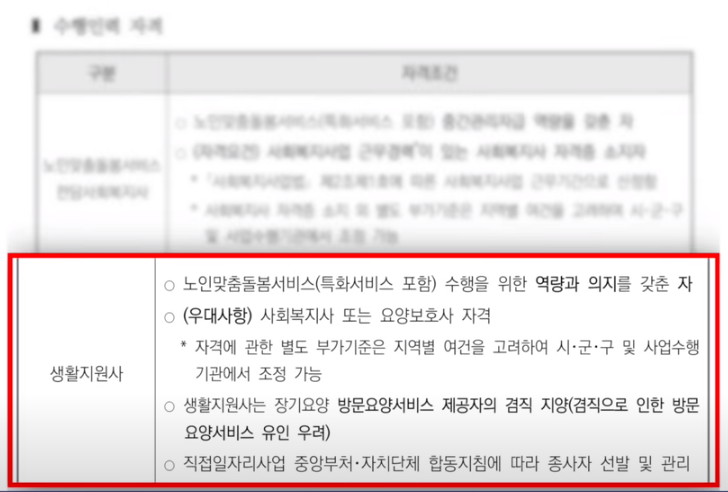 생활지원사 자격